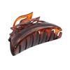 Parcelona French Leafy Medium Tortoise Shell Brown Celluloid Jaw Hair Claw Clip Clamp Clutcher for Fine Long Hair