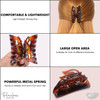 Parcelona French Leafy Medium Tortoise Shell Brown Celluloid Jaw Hair Claw Clip Clamp Clutcher for Fine Long Hair