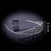 Bseash Silver Crystal Tiara Crown Headband Princess Elegant Crown with combs for Women Girls Bridal Wedding Prom Birthda