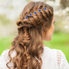 eBoot 40 Pack Crystal Hair Pins Rose Flower Rhinestone Hair Clips for Bridal Wedding Women Hair Jewelry Accessories with