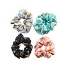 Happie Hare Scrunchies Cotton Rounds Elastic Hair Bands Scrunchy Hair Ties Girls Hair Accessories Gifts for Women 4 Pack
