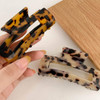 Haloty Hair Claw Banana Clips Tortoise Barrettes Celluloid French Design Leopard Print Large Fashion Hair Accessories fo