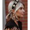 Sinalty Black Baroque Wide Headbands Evil Eyes Hairbands Jeweled Rhinestones Hair Band Prom Headpieces for Women Unique