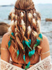 GORTIN Boho Feather Headband Hippie Headpiece Black Gypsy Costume Headdress Bohemian Headbands Indian Festival Feather H