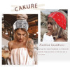 CAKURE Boho Headbands Wide Turban Knotted Head Bands African Thick Head Wraps Yoga Running Workout Hairbands Hair Scarf