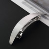 Zeshimb Snap Hair Pin Clip Silver Bun Hair Barrette Metal Hair Holder Clips Spring Minimalist Hair Clips Decorative Hair