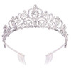 Didder Silver Crystal Tiara Crown Headband Princess Elegant Crown with combs for Women Girls Bridal Wedding Prom Birthda