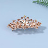 Yheakne Crystal Wedding Hair Clip Barrette Gold Rhinestone Hair Barrette Bling Bridal Headpieces Decorative Head Clip He