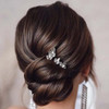 Cubahop Bride Wedding Hair Pins Gold Bridal Crystal Hair Clips Rhinestones Headpieces for Women and Girls Pack of 5