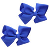 3 Inch Grosgrain Bow for Little Girls Set of 2 Royal