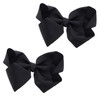 3 Inch Grosgrain Bow for Little Girls Set of 2 Black