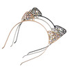 Numblartd 3 Pcs Glitter Upscale Crystal Rhinestone Cat Ear Hair Hoop Headband Fashion Cute Hair Band Headwear Hair Acces