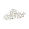 Metal Hair Claw Clips Personality Nonslip Silver Fashion Hair ClampsPerfect Jaw Hair Clamps For Women Thick Hair Styling