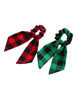 Christmas Plaid Hair Scrunchies Bow Checkered Plaid Hair Tie Rope Christmas Buffalo Plaid Hair Scrunchy BHC60 B3Green Re