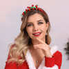 GORTIN Christmas Headbands Xmas Flower Headband Red Berries Hair Hoop Snow Christmas Wreath Hair Band Holiday Party Cost