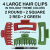 4 Hair Claws Christmas Stocking Stuffers for Women Santas Claws Christmas Gifts Box for Girls Teenagers Her White Elephe
