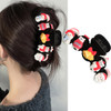 Christmas Hair Clips for Women for Thick Hair Cute Hair Claw Clips with White Bear Snowman Santa Claus Bell Tip Hair Acc