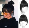 ORIGEN Clip in Bangs Real Human Hair Clip on Wispy Bangs Fringe with Temples Hairpieces Fake Front Bangs Extensions for