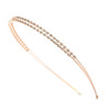 Ruihfas SilverRose Gold Tone Double Rows Crystal Rhinestones Fashion Headbands Wedding Party Hair Hoop Band Hairband Hea