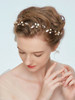 FXmimior Bridal Wedding Hair Vine Crystals Rhinestone Leaf Headband Wedding Party Evening Hair Accessories silver