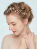 FXmimior Bridal Wedding Hair Vine Crystals Rhinestone Leaf Headband Wedding Party Evening Hair Accessories silver