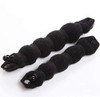 DNHCLL Set of 2 Black Magic Hair Styling Styler Hot Hair Donut Bun Ring Styler Maker for Women Lady Girls 1 large1 small