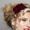 CROWN GUIDE 2Pack Rose Flower Bridal Hair Combs Women Wedding Hair Accessories Pieces For Brides Flamenco Dancer Hairsty