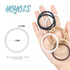 Hoyols Ponytail Holders No Metal Braided Hair Bands Elastic Thick Tie for Women Thick Fine Curly Hair gomas para el pelo