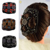 LOVEF 4 Pcs Wood Double Combs Magic Hair Clips Women Hair Combs Bun Maker Hair Accessories