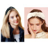 FEDANS Pearl Headbands Knotted Headbands for Women 3 Colors Knot Turban Headband Fashion Hair Bands Wide Headbands