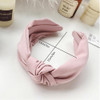 Etercycle Headband for Women Knotted Wide Headband Yoga Hair Band Fashion Elastic Hair Accessories for Women Pink