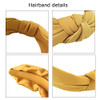 Etercycle Headband for Women Knotted Wide Headband Yoga Hair Band Fashion Elastic Hair Accessories for Women Yellow