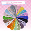 Upgrade Snap Mini Hair Clips 100PCS Kids Metal Non Slip Hair Bow Clips for Girls Toddlers Hair Accessories12 Inch 20 Col