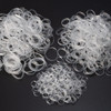 Minihope Mini Rubber Bands Soft Elastic Bands Clear Polyband Elastics 1000 Count for Women Kids Braids Hair Clear Fine H