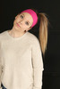 Kenz Laurenz Soft and Stretchy Elastic Cotton Headbands Pack of 12 Light Blue