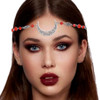 Tgirls Boho Cresent Moon Head Chain Crystal Headpieces Vintage Hair Accessories for Women and Girls TL101S4
