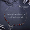 Tgirls Boho Cresent Moon Head Chain Crystal Headpieces Vintage Hair Accessories for Women and Girls TL101S4