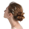 fxmimior 3 PCS Bridal Women Vintage Wedding Party Hair Pins Crystal Hair Accessories silver