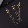 FXmimior Bridal Crystal Hair Pins Wedding Evening Party Hair Accessories Pack of 3 gold