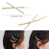 DIYstore 9 Pieces X Shaped Crystal Hair Pins Rhinestone Bobby Pin Metal Shiny Hair Clip Sparkly Hair Decorations Barrett