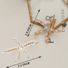 Starfish Hair Clip Bridal Flower Girl Accessories for Wedding Rhinestone Hair Pin 2Pcs Starfish