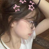 ZYALTFDC 10Pcs Pink Star Hair Clips for Women Girls 2000s Hair Accessories Hairclips Headpieces Non Slip Stars Snap Hair