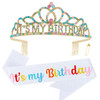 ACOUINT Birthday Crown for Women Colorful Birthday Headband Birthday Sash Its My Birthday Crown Birthday Girl Crown Birt