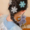 mdgfge Snowflake Hair Clip Blue White Christmas Hair Accessories for Women Girls Bow Hair Clips Festive Snowflake Hairpi