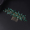 Jumwrit Bride Wedding Hair Comb Rhinestone Bridal Hair Comb Wedding Headpiece Handmade Hair Accessories for Bridesmaid W