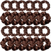 24 Pieces Satin Hair Scrunchies Silky Elastic Hair Bands Skinny Solid Hair Ties Ropes Ponytail Holder for Women Girls Ha
