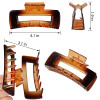 laxizar Hair Claw Clips 8 PCS 41 Inch Barrettes Rectangle Shape Clips Fashion Hair Clips
