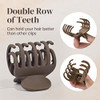 DEEKA Double Row Teeth Hair Clips Small Claw Clips for Thin Hair 4 Pack 16 Medium Matte Nonslip Short Hair Accessories f