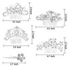24 Pieces Wedding Hair Comb Rhinestone Hair Pins Bridal Pearl Hair Clips Side Hair Accessories U Shaped Pearl Hair Pins