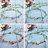 Whaline 4 Pcs Flower Crown Floral Wreath Headband Floral Garland Headbands Bohemian Style Headdress for Wedding Bride Br